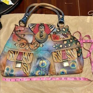 Anuschka Artistic Multicolor Shoulder Bag
